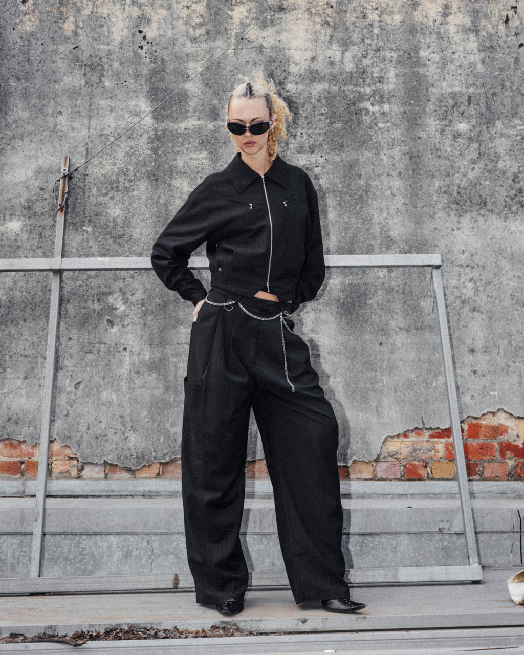 EVERYDAY JACKET- Black Pinstripe