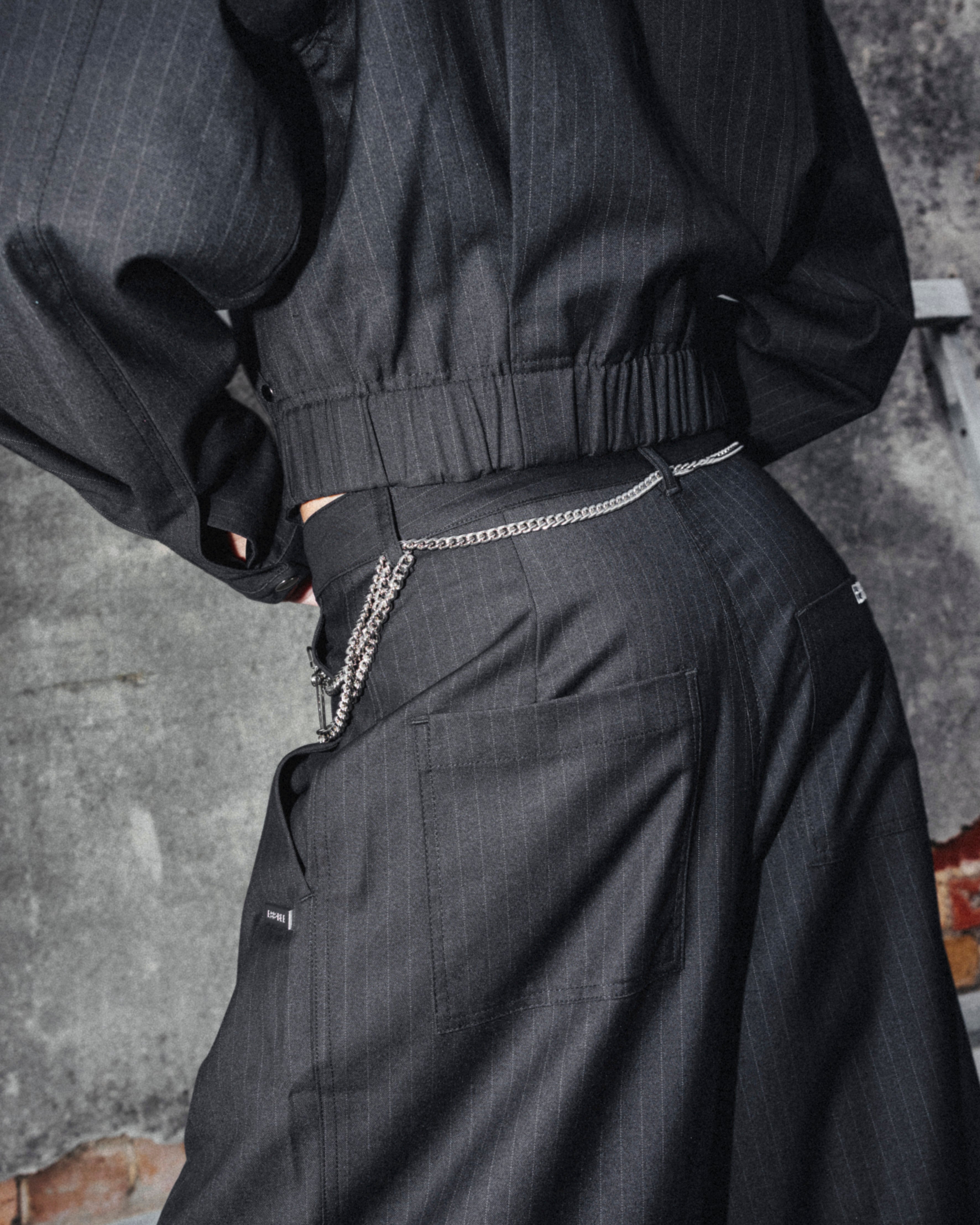 EVERYDAY JACKET- Black Pinstripe