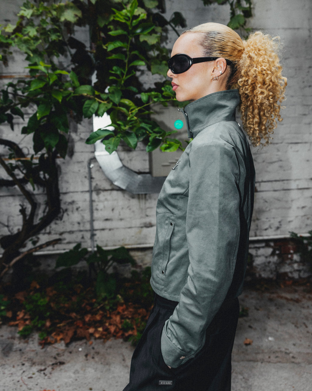 TRACK-SUIT JACKET-DUSTY OLIVE