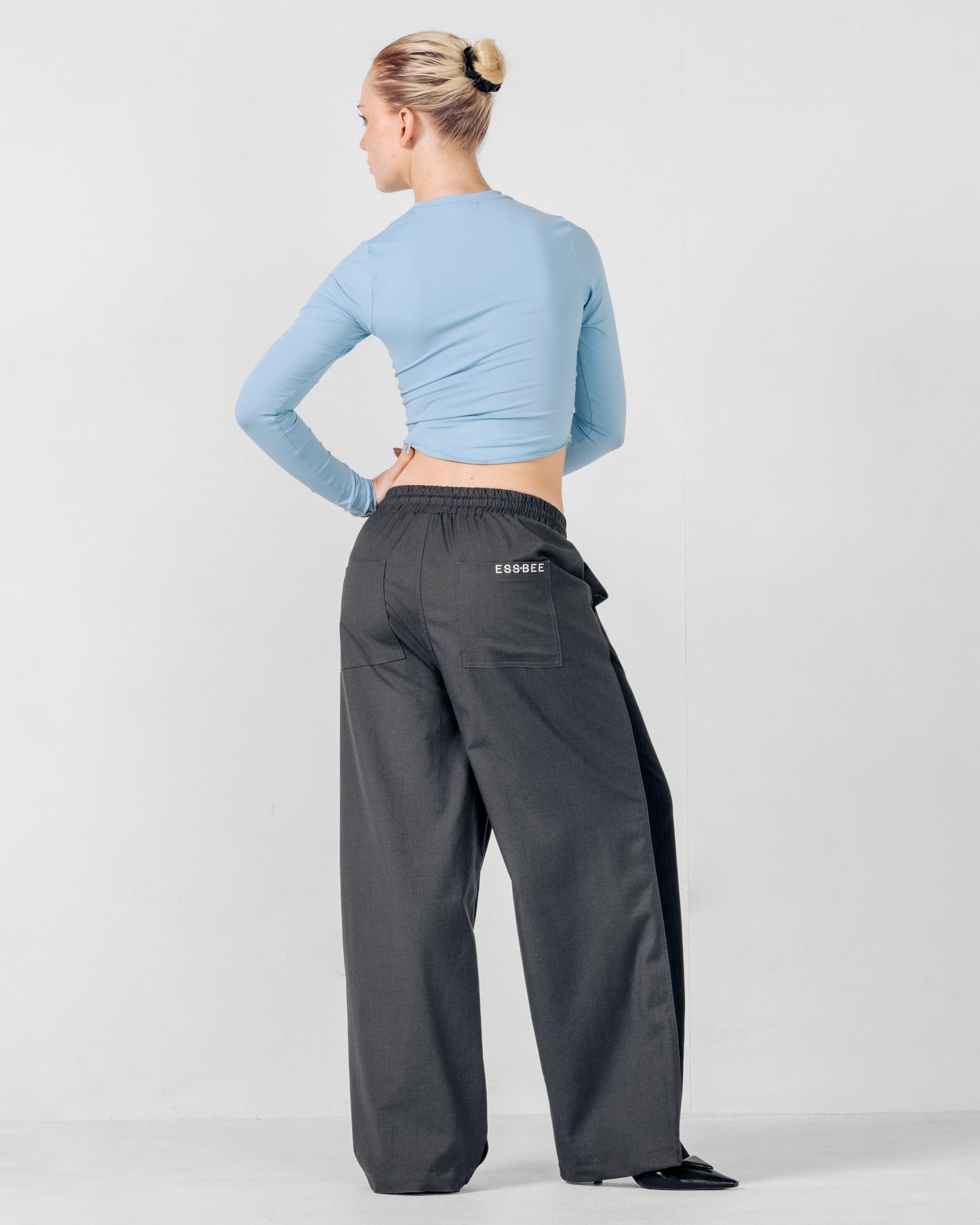 TRACK-SUIT PANT Black Pinstripe/Grey