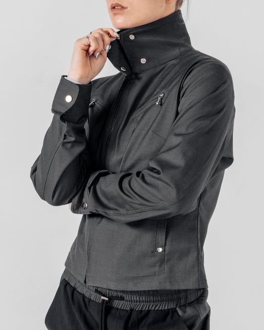 TRACK-SUIT JACKET- Grey