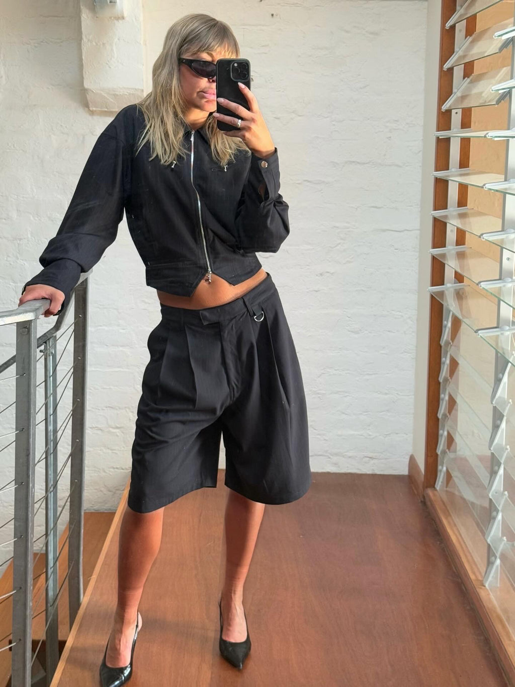 EVERYDAY JACKET- Black Pinstripe