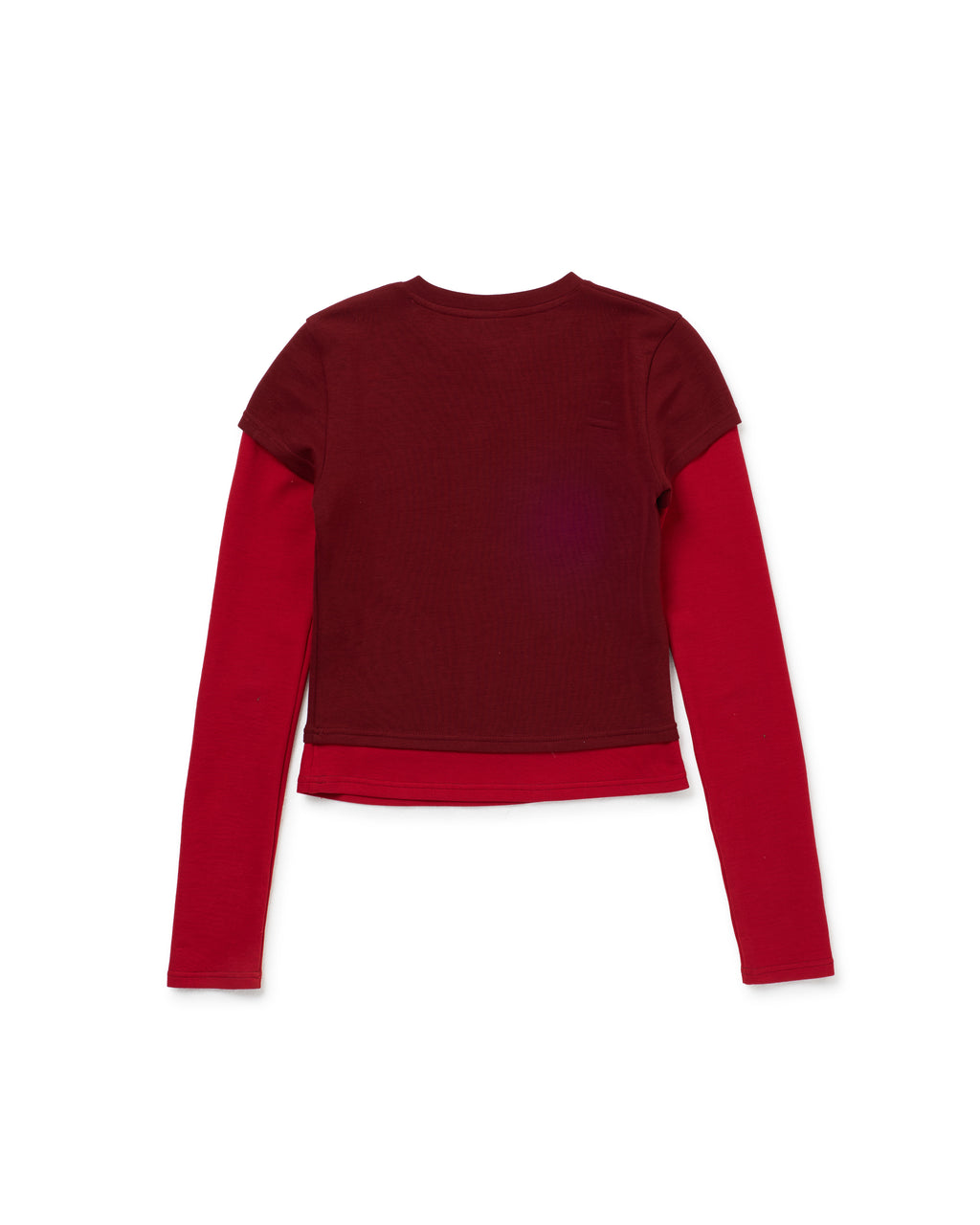 TEA BREAK DOUBLE SLEEVE TEE-Burgundy/Red