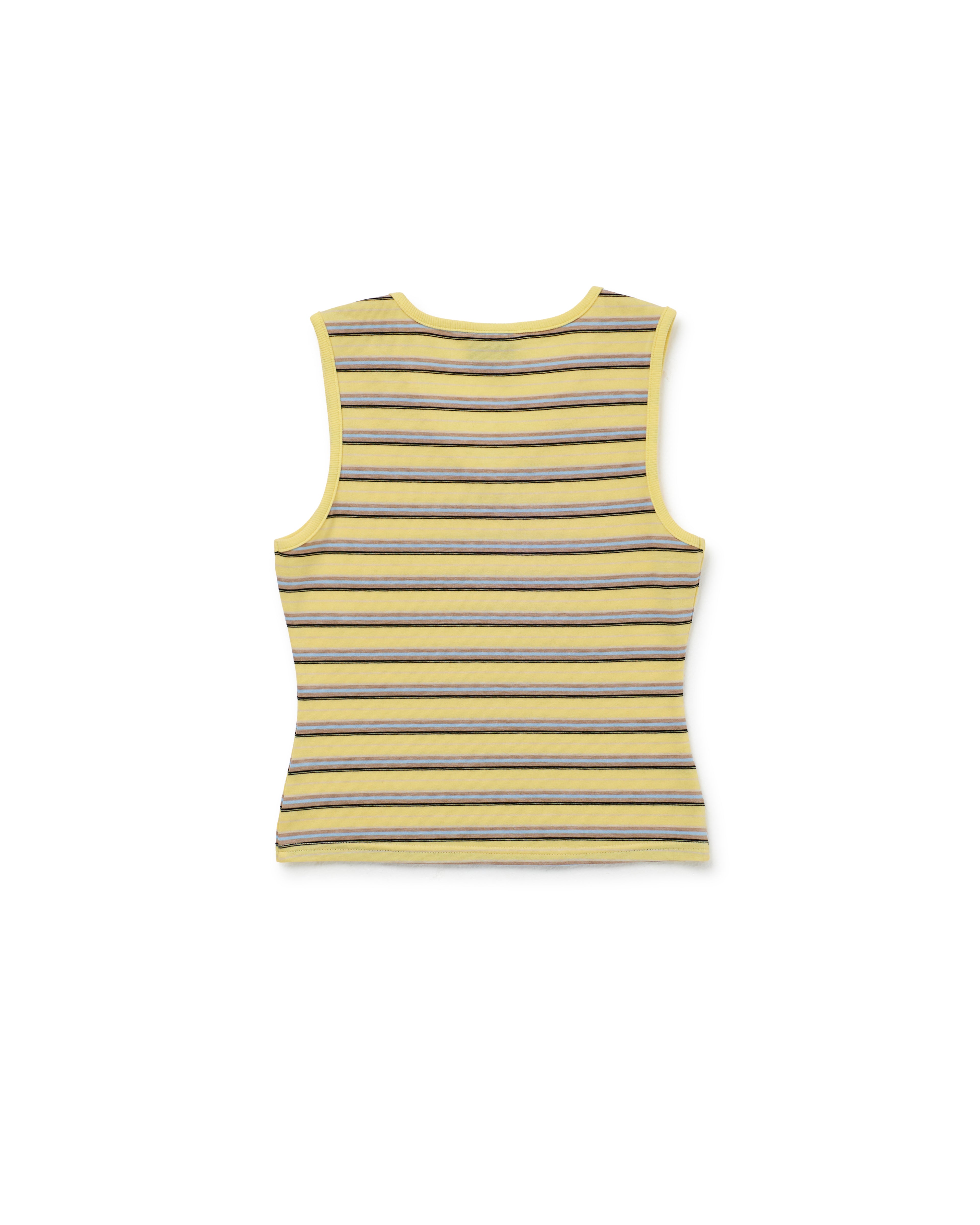4:01 V NECK TANK- Yellow