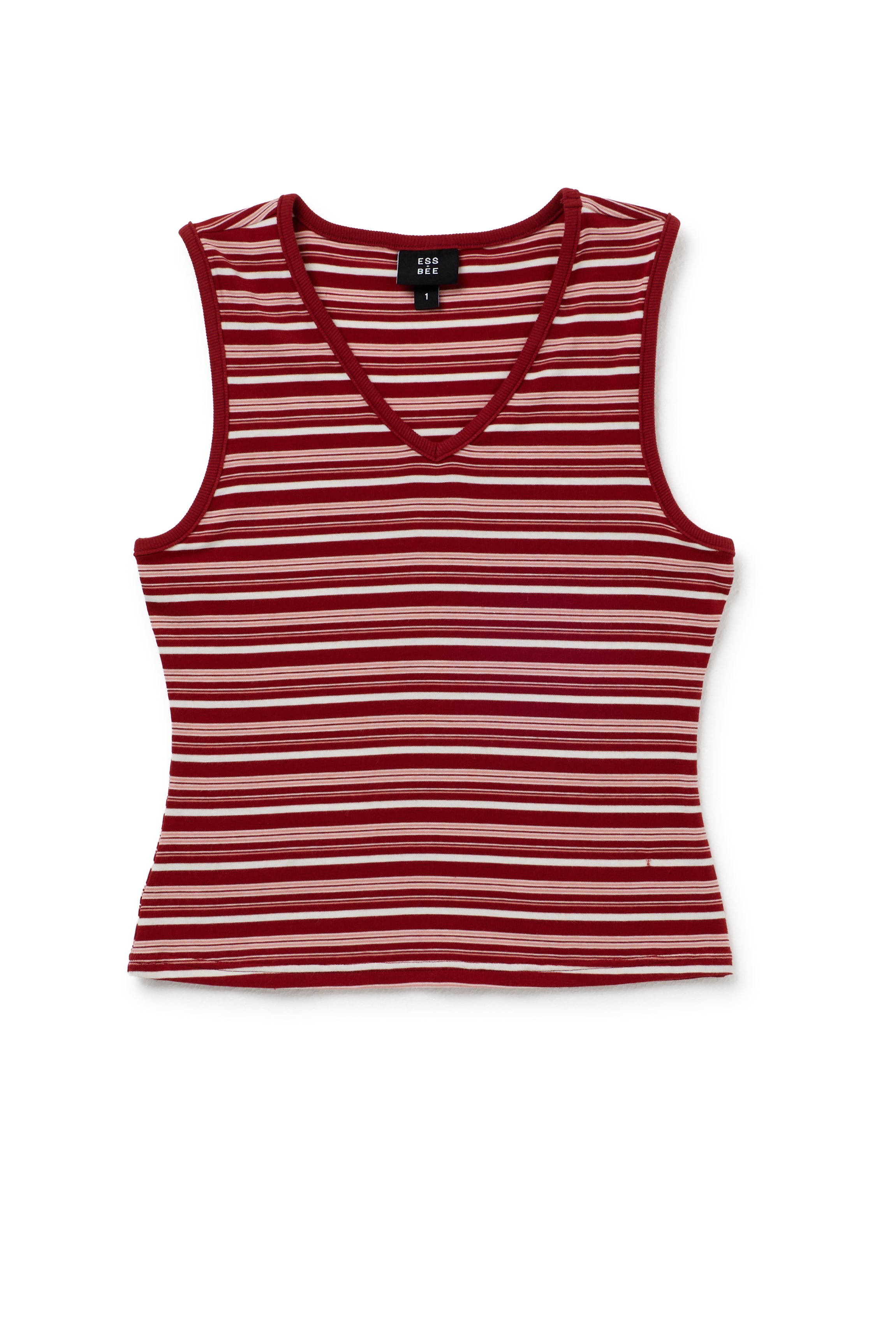 4:01 V NECK TANK- Red