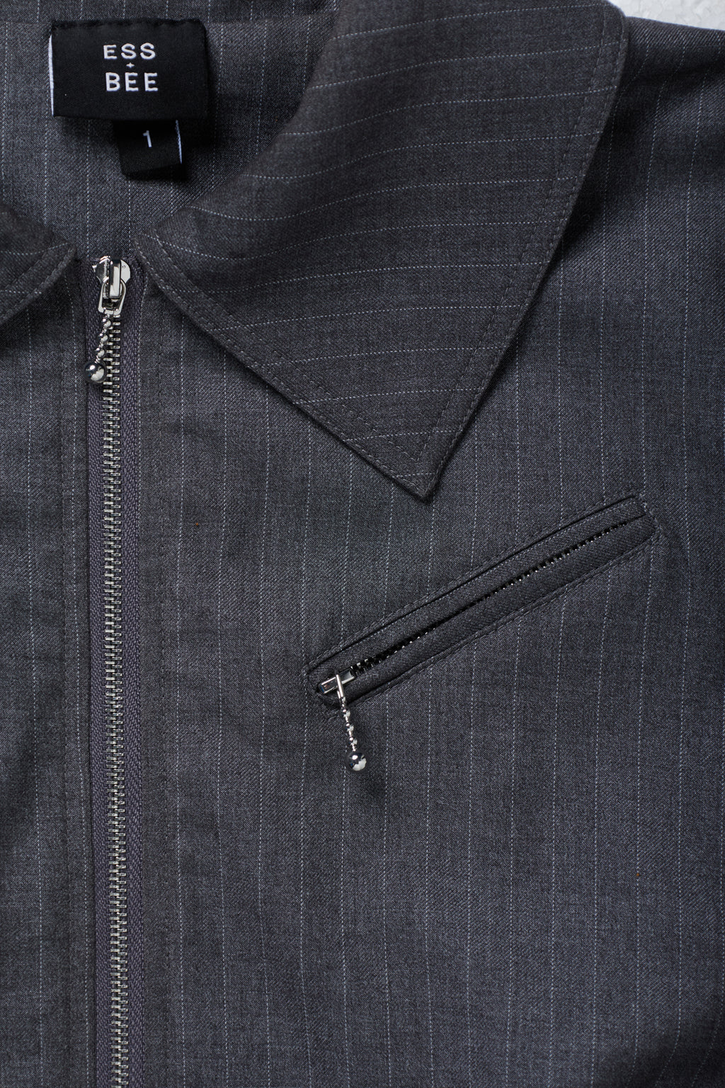 EVERYDAY JACKET- Grey Pinstripe
