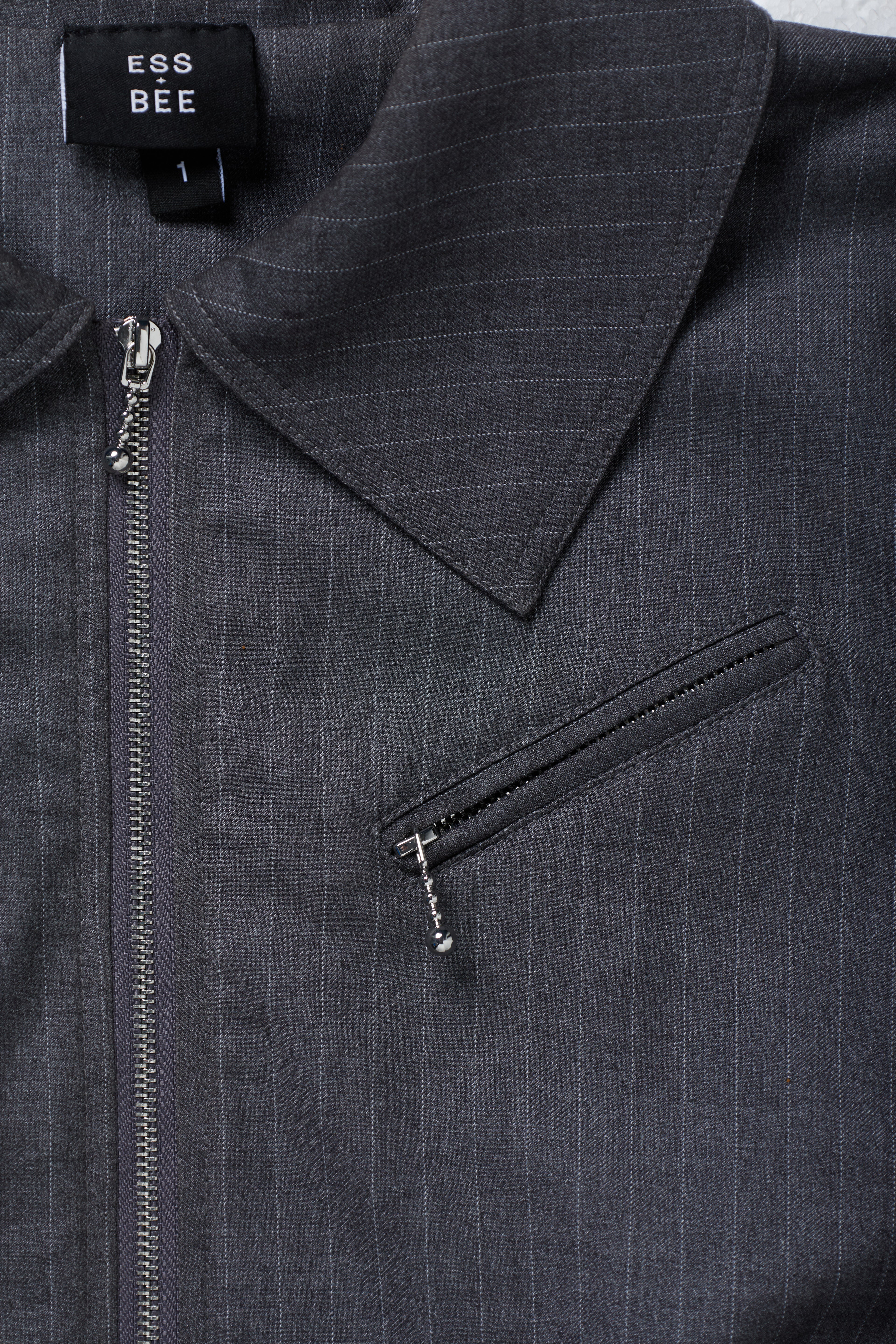 EVERYDAY JACKET- Grey Pinstripe