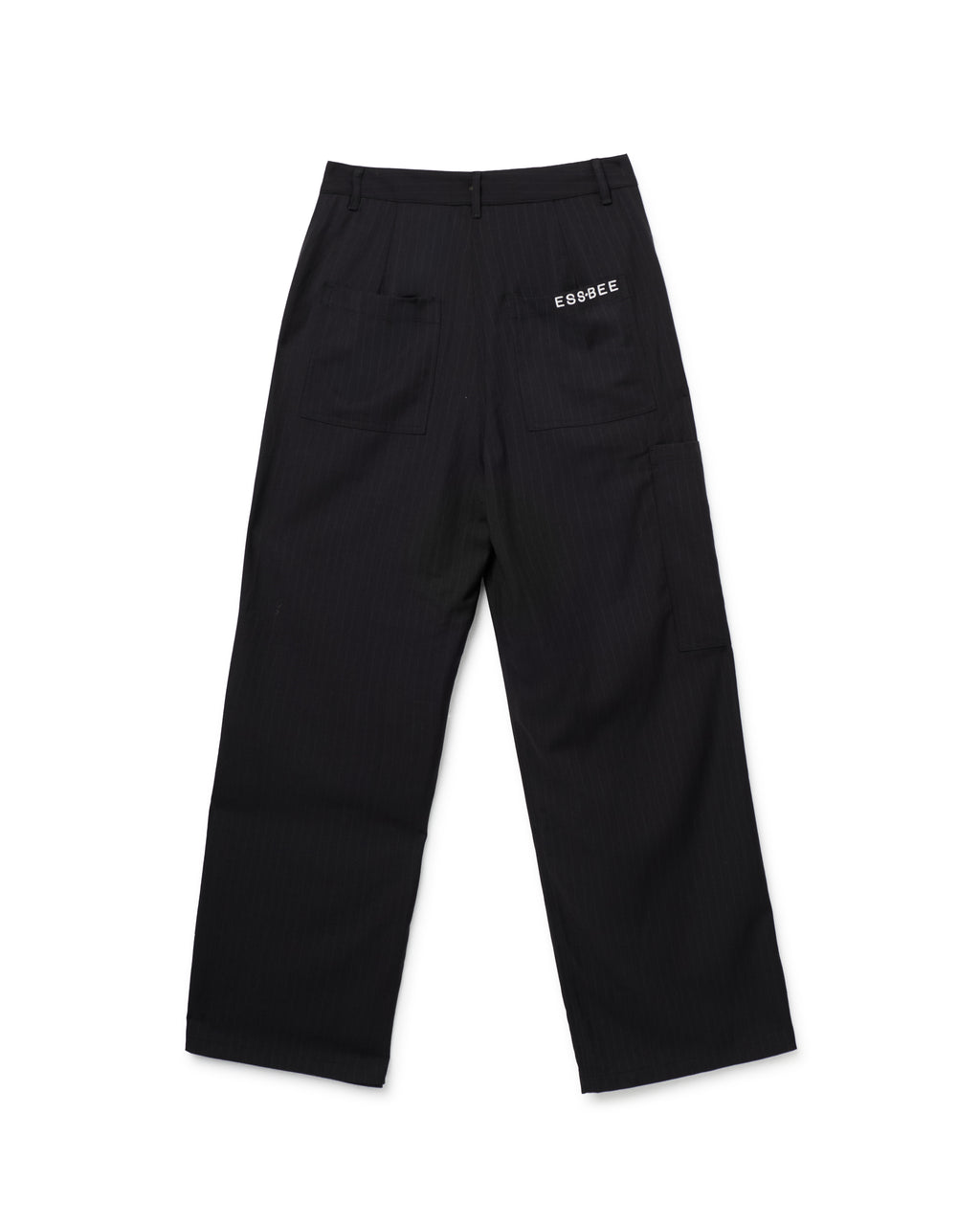 PINSTRIPE TROUSER- BLACK