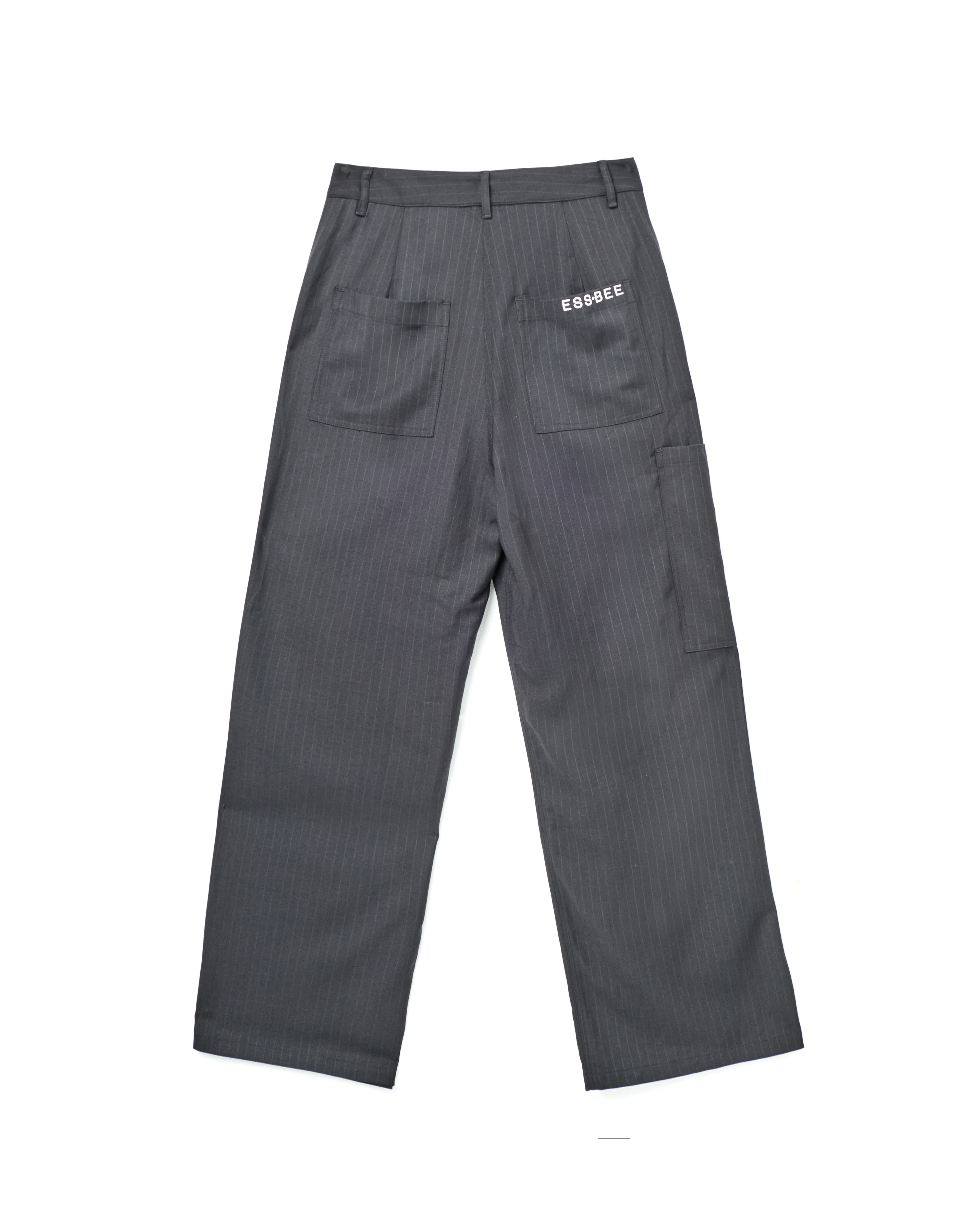 PINSTRIPE TROUSER-GREY
