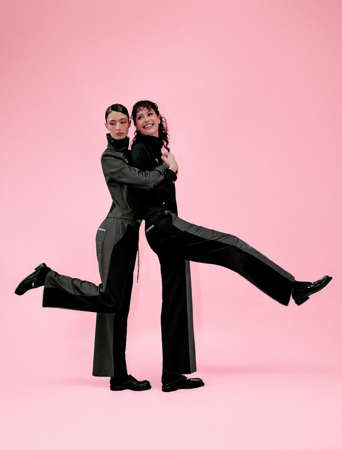 TRACK-SUIT PANT Black Pinstripe/Grey