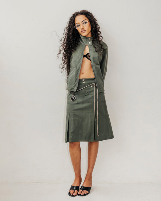 UTILITY SKIRT- DUSTY OLIVE