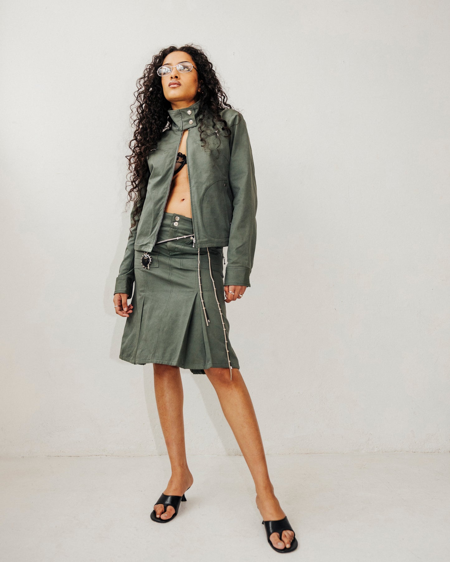 UTILITY SKIRT- DUSTY OLIVE