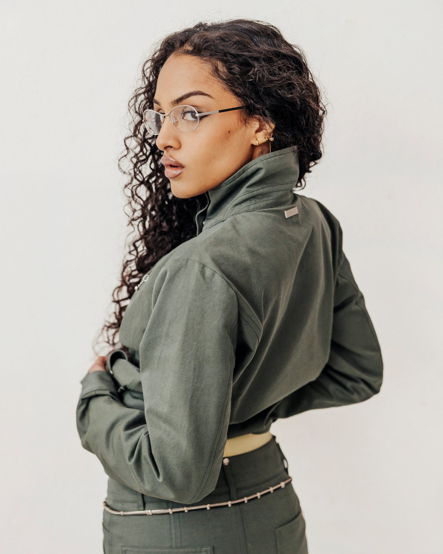 TRACK-SUIT JACKET-DUSTY OLIVE