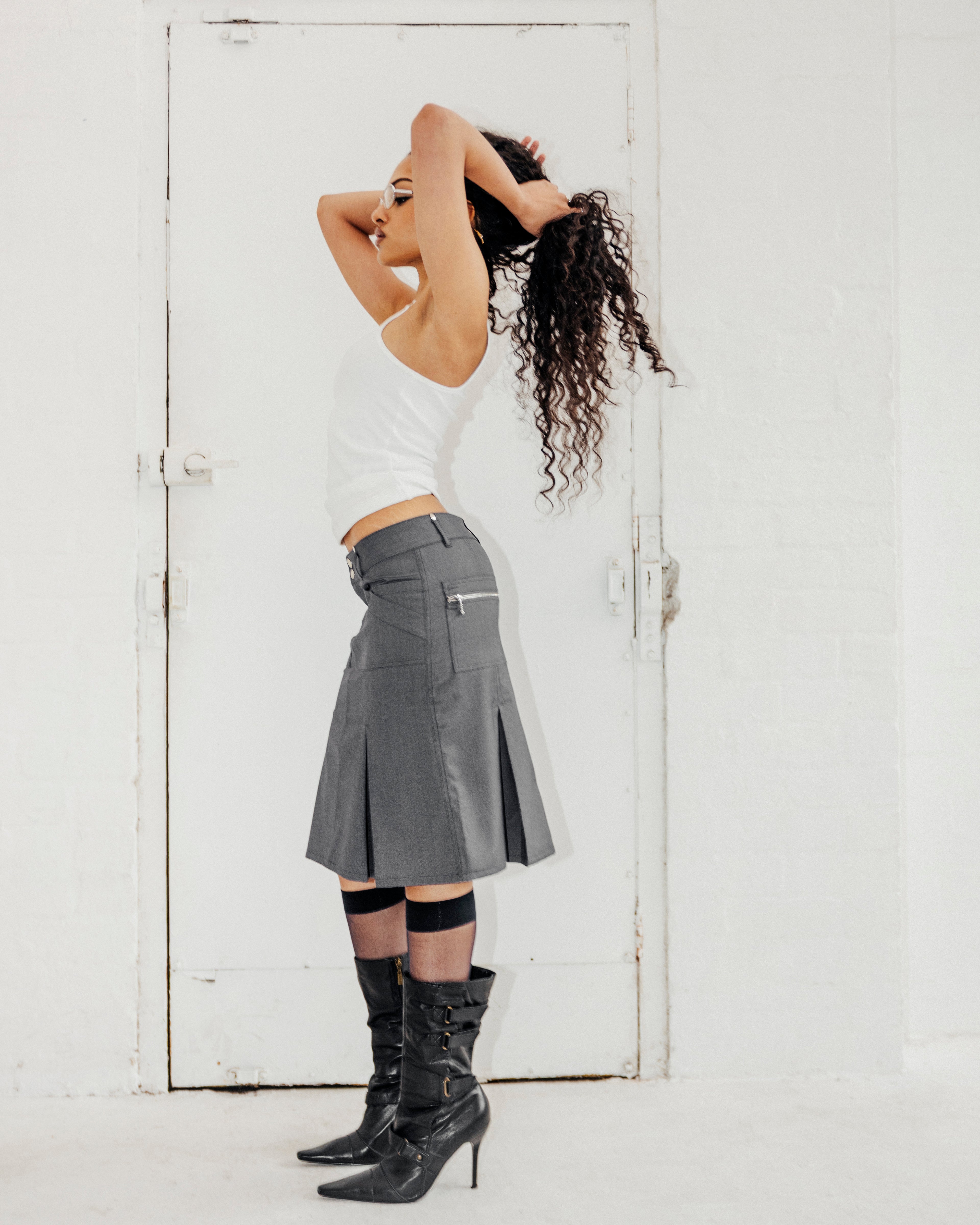 UTILITY SKIRT- GREY