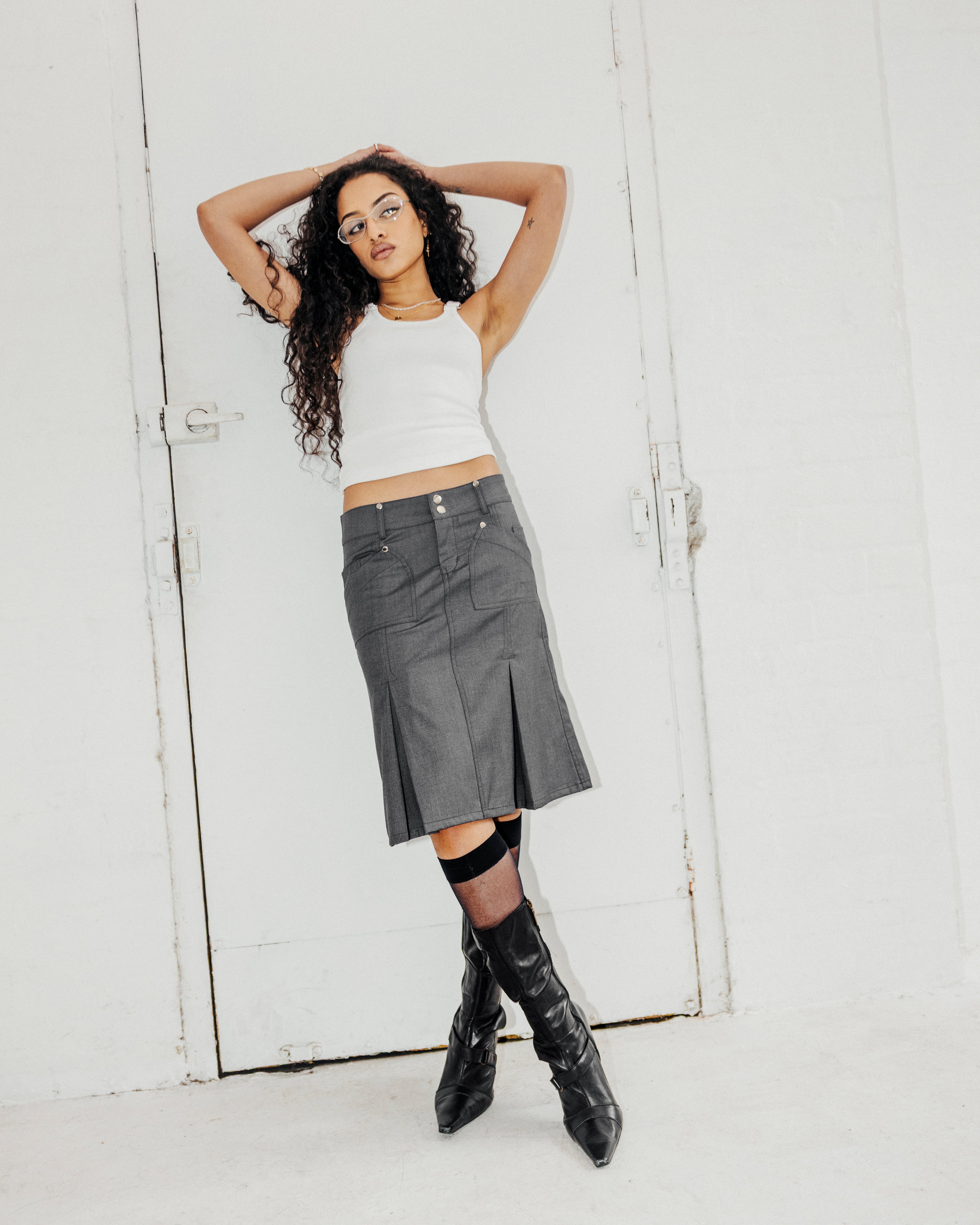 UTILITY SKIRT- GREY