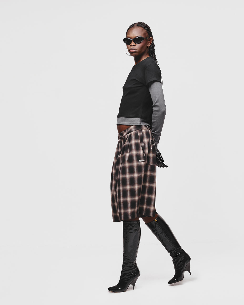 SUIT SHORT- Hazy Plaid