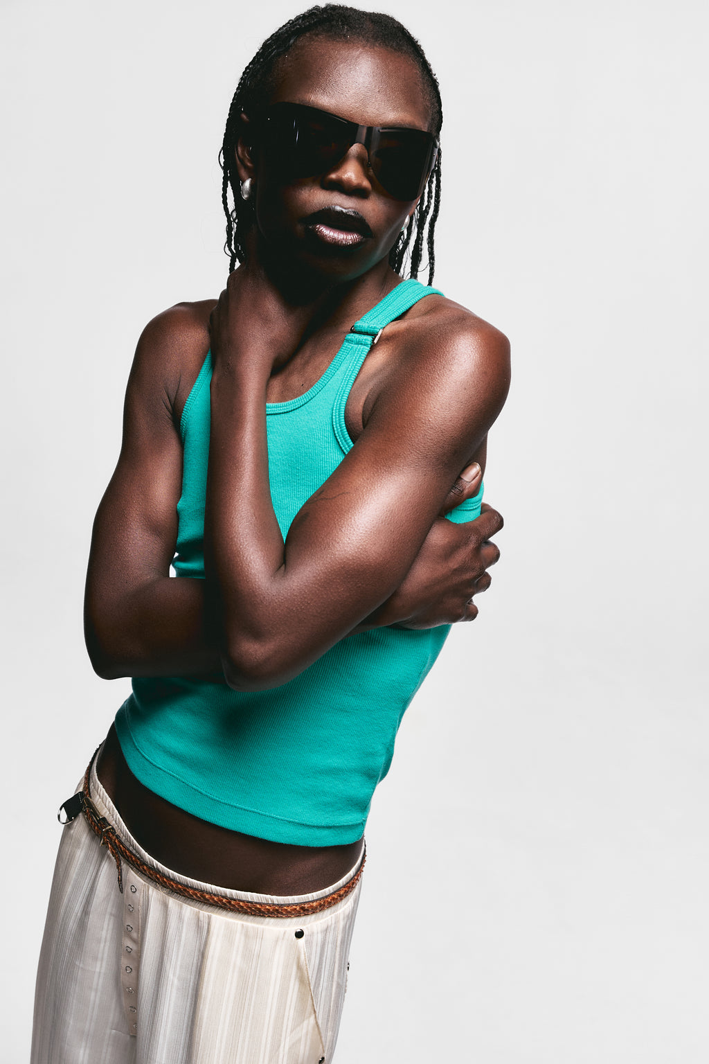 HARDWARE TANK- AQUA GREEN