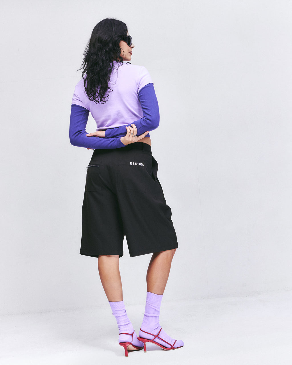TEA BREAK DOUBLE SLEEVE TEE-Lilac/purple