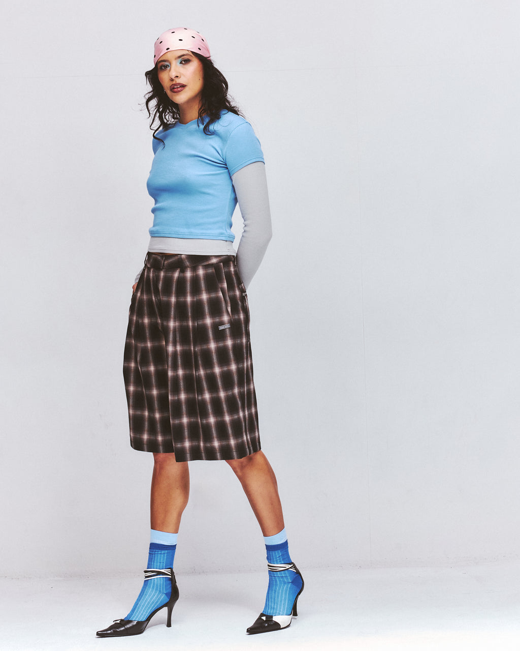 TEA BREAK DOUBLE SLEEVE TEE-Blue/Grey