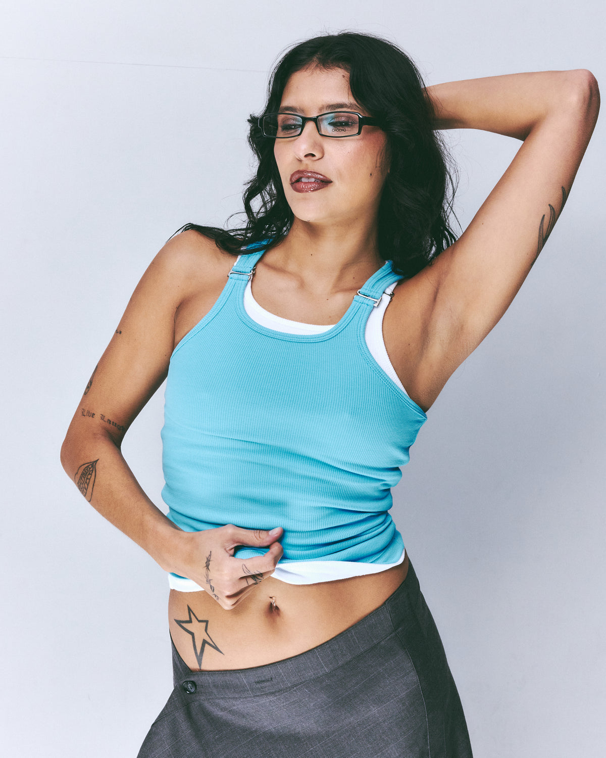 HARDWARE TANK- AQUA BLUE