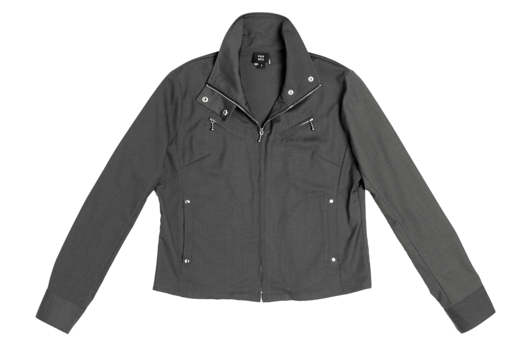 TRACK-SUIT JACKET- Grey