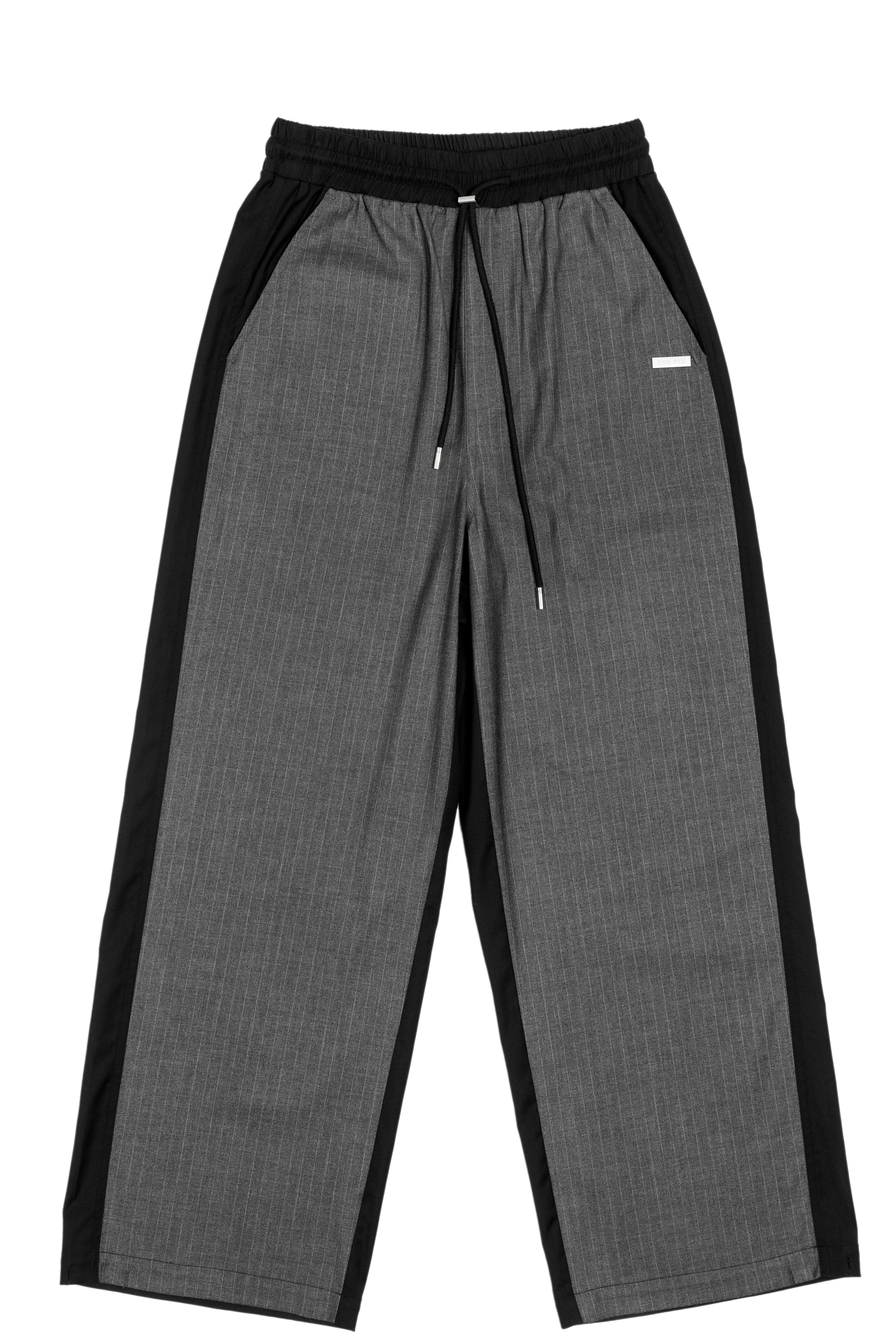 TRACK-SUIT PANT Grey Pinstripe/Black