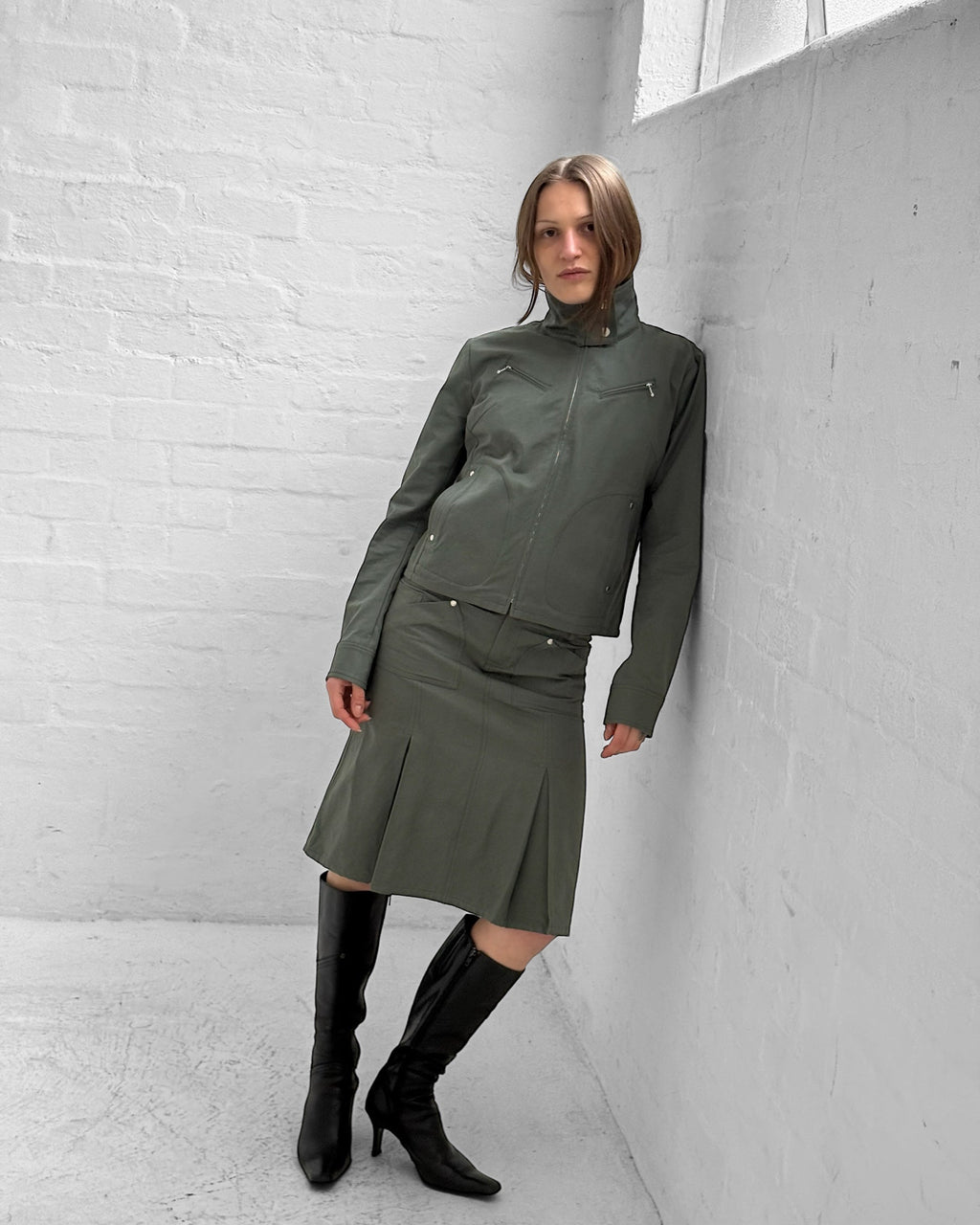UTILITY SKIRT- DUSTY OLIVE