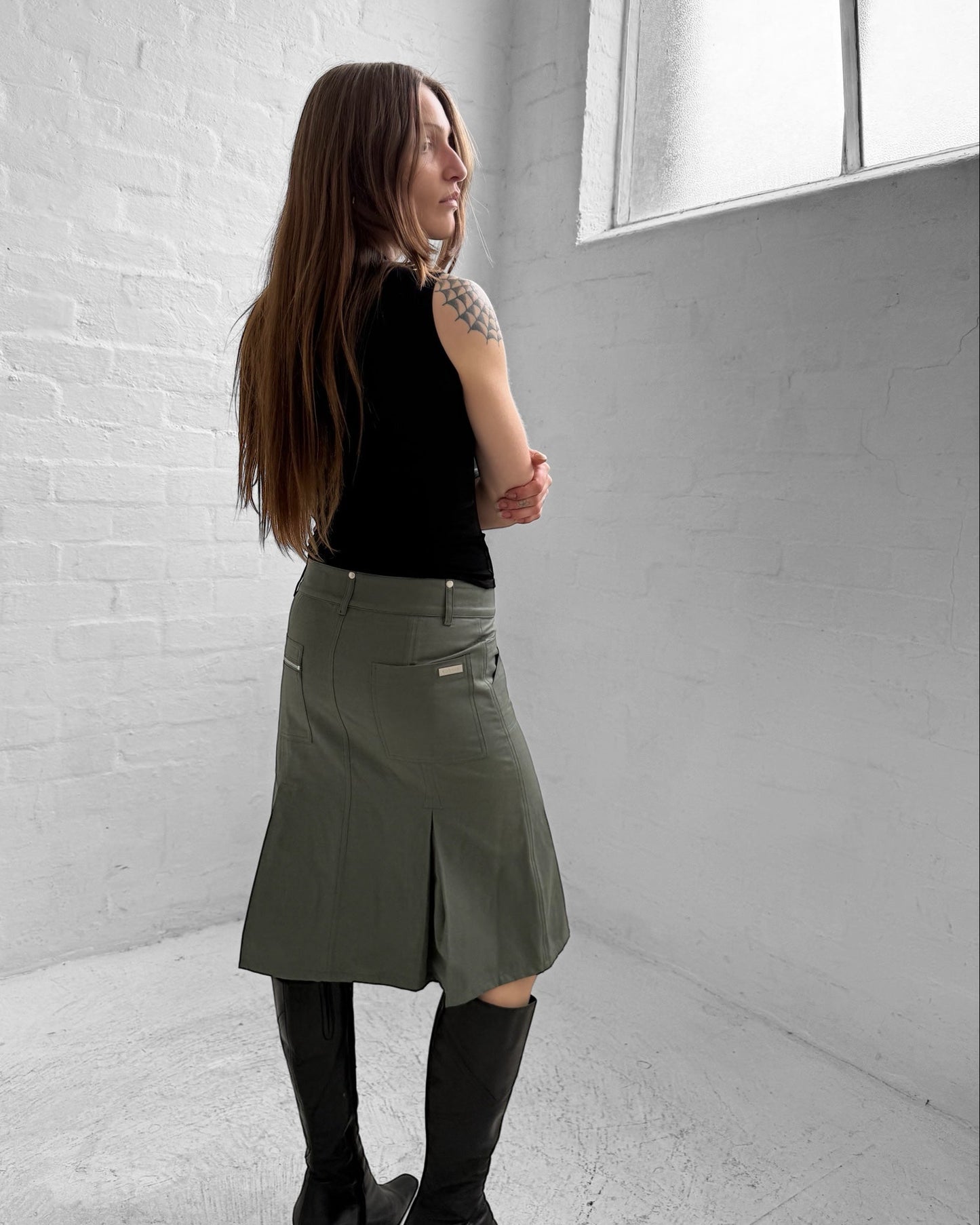 UTILITY SKIRT- DUSTY OLIVE